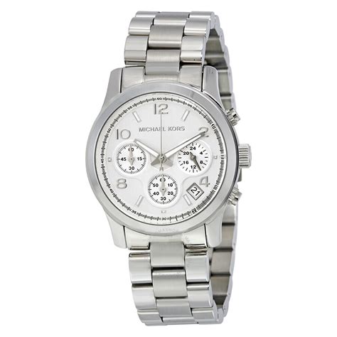 michael kors damenuhr silber|michael kors silver designer watches.